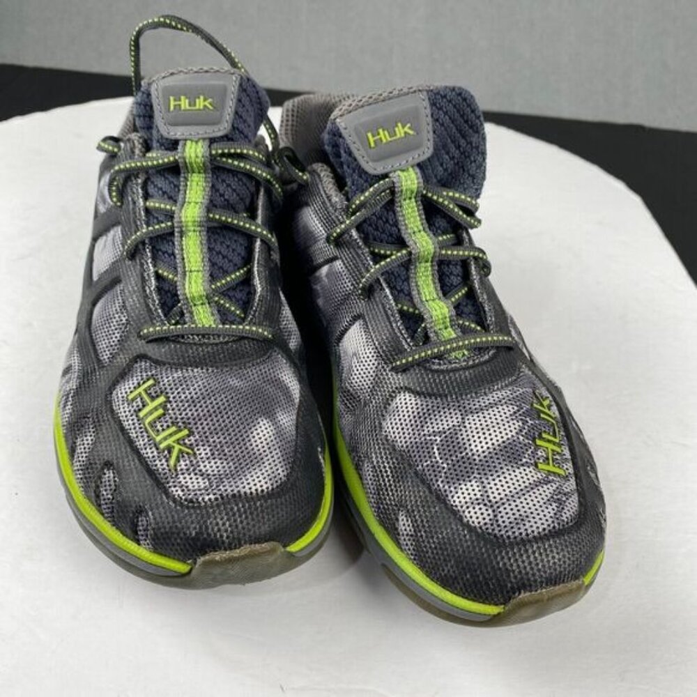 Huk Attack Men’s Size 8 Gray Performance Fishing Angler Sneaker Athletic Shoes